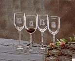 Set of 4  11 oz. Spiral wine glass
