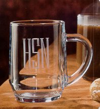Hearthside Coffee Mug set of 4 with Monogram