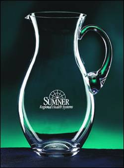 Julia Pitcher with Corporate Logo