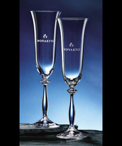 Toasting Flutes engraved with names and date