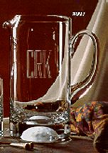 traditions pitcher with monogram or inscription