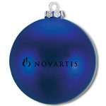 Ellipsoid Flat Custom Christmas Ornaments - Blue