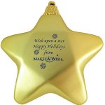 Star Shape Custom Christmas Ornament -  Gold