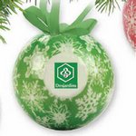 Snowflake Shatterproof Ornament with Logo Imprint- Green