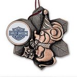 Metal 3D Christmas Mouse Ornament with Color Imprint