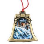 Metal Bell Shape Christmas Ornament with Custom Photo Art