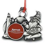 Holiday Elf Pewter Ornament with Logo Imprint