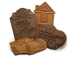 Chocolate Shapes in Clear Cellophane 2 x 2 