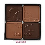 Chocolate Assortment with Clear Lid 4-Piece - No Band