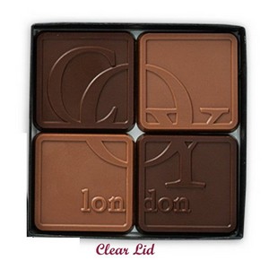 Chocolate Assortment with Clear Lid 4-Piece - No Band 