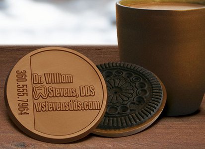 Double Chocolate Logo Cookies Individual Cookies 