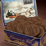 Logo Chocolate Cookies in Currier & Ives Rectangle Tin 12 Cookies