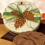 Logo Chocolate Cookies in Pinecone Cookie Tin 20 Cookies