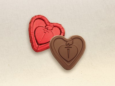 Custom Chocolate Foil Hearts 