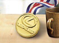 Chocolate Foiled Medallion with Ribbon