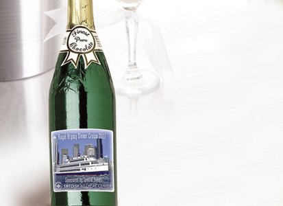 Custom Logo Chocolate Champagne Bottle 