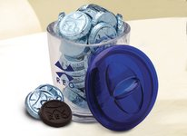 Large Acrylic Jar with 30 Chocolate Coins