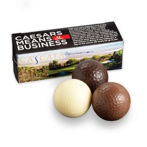Custom Chocolate Golf Balls in Full Color Gift Box 