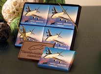 Chocolate Wrapper Bars Gift Set 2x3 4pk (4 design, PVC lid)