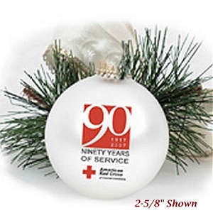 Glass Custom Christmas Ornament with 3 Color Imprint 