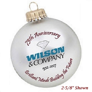 Glass Custom Christmas Ornament with 4 Spot Color Imprint 