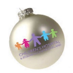 Glass Custom Christmas Ornament with 5 Spot Color Imprint