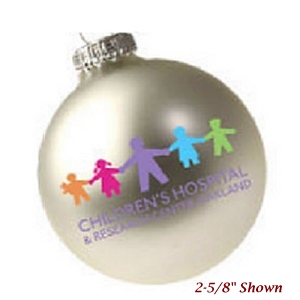Glass Custom Christmas Ornament with 5 Spot Color Imprint 