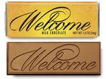 Welcome Chocolate Wrapper Bars - Stock No Logo
