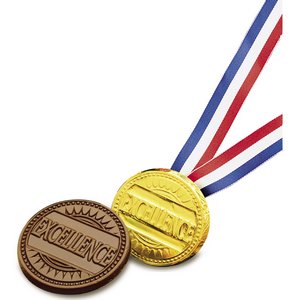 Excellence Chocolate Medallion with Ribbon 