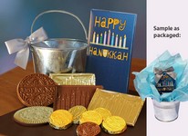 Happy Hanukkah Gift Pail  - Stock Design- No Logo