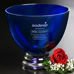 Cobalt Pedestal Bowl 7-1/2 in.
