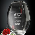 Clear Barrel Vase 10-1/2 in.