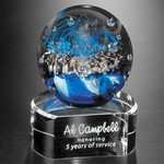 Celebration on Clear Base Art Glass Award 5 in.