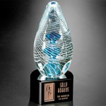 Synergy on Black Base Art Glass Award 7 in.