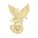 Golden Angel Shape Ornament with Imprint