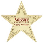 Gold Star Shape Ornament with Custom Imprint