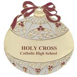 Holiday Ball Shape Ornament with Colored Accents