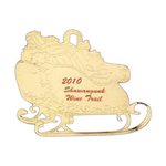 Golden Sleigh with Gifts Tree Ornament