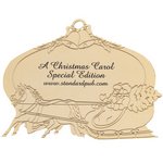 Goldtone Sleigh Scene Holiday Ornament