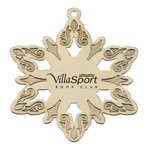 Snowflake - Golden Holiday Ornament with Imprint