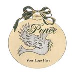 Peace with Dove - Christmas Ball Shaped Ornament