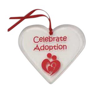 Heart Shaped Sparkling Acrylic Ornament 