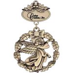 Angel Dangling from Imprintable Plate Ornament