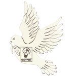 Silver Plated Dove Shaped Ornament with Imprint