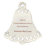 Silver Bell Ornament With Filigree Accents