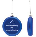 Blue Shatter Proof Round Flat Ornament
