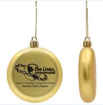 Gold Shatter Proof Round Flat Ornament
