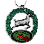 Wreath Ornament with Glitter Enamel Colorfill and Custom Logo