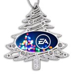 Die Cast Christmas Tree Ornament with Logo Dome Imprint