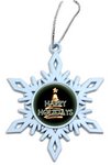 White Snowflake with Custom Full Color Domed Imprint